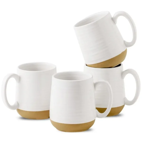 Coffee Mugs Set of 4, 15 oz Ceramic Coffee Cups