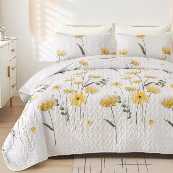 Queen Floral Bedspread Coverlet