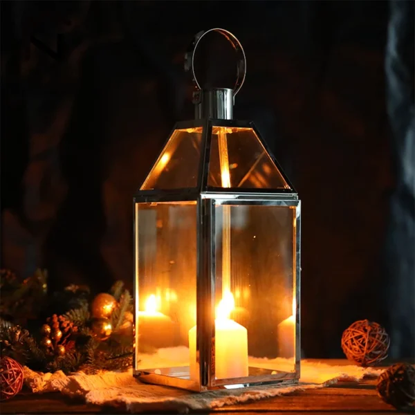 Stainless Steel Glass Candle Holder