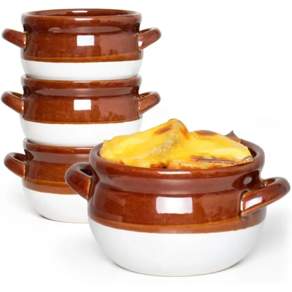 4pcs 16oz French Onion Soup Bowls with Handles